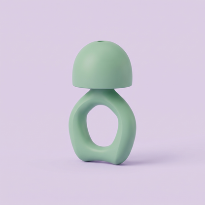 Silicone Earplugs in Green, standing