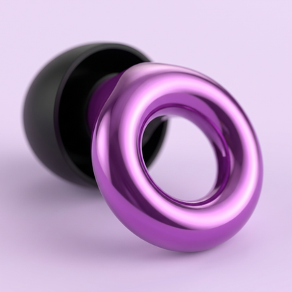 Metal Edition Earplugs in Purple, macro